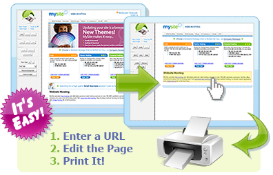 Enter a URL, Edit the Page, Print It